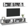 Set de muebles para TV 4 pzas madera contrachapada gris Sonoma de vidaXL, Muebles TV - Ref: Foro24-3114540, Precio: 157,87 €,...