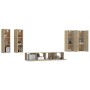 Set de muebles para TV 6 pzas madera contrachapada roble sonoma de vidaXL, Muebles TV - Ref: Foro24-3114344, Precio: 243,14 €...