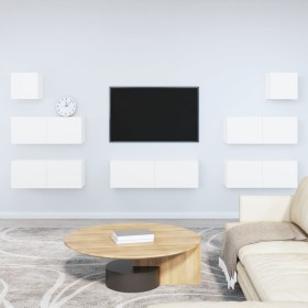 Set de muebles para TV 7 piezas madera contrachapada blanco de vidaXL, Muebles TV - Ref: Foro24-3114542, Precio: 311,72 €, De...