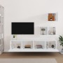 Set de muebles para TV 4 piezas madera contrachapada blanco de vidaXL, Muebles TV - Ref: Foro24-3114638, Precio: 154,21 €, De...