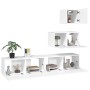 Set de muebles para TV 4 piezas madera contrachapada blanco de vidaXL, Muebles TV - Ref: Foro24-3114638, Precio: 154,21 €, De...