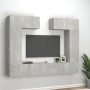Set de muebles de TV 6 pzas madera contrachapada gris hormigón de vidaXL, Muebles TV - Ref: Foro24-3114465, Precio: 276,17 €,...
