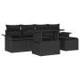 Conjunto de sofá de jardín 6 pcs Negro ratán sintético en Sofás de exterior | Comprar online en Foru.es
