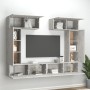 Set de muebles de TV 6 pzas madera contrachapada gris hormigón de vidaXL, Muebles TV - Ref: Foro24-3114465, Precio: 276,17 €,...