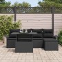 Conjunto de sofá de jardín 6 pcs Negro ratán sintético en Sofás de exterior | Comprar online en Foru.es