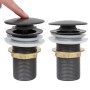 Desagüe de empuje sin función desbordamiento gris 6,4x6,4x9,1cm de vidaXL, Grifos - Ref: Foro24-149063, Precio: 14,83 €, Desc...