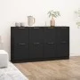 Aparadores 2 uds madera contrachapada negro 60x30x70 cm de vidaXL, Aparadores - Ref: Foro24-3115805, Precio: 123,57 €, Descue...