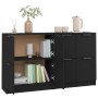 Aparadores 2 uds madera contrachapada negro 60x30x70 cm de vidaXL, Aparadores - Ref: Foro24-3115805, Precio: 126,17 €, Descue...