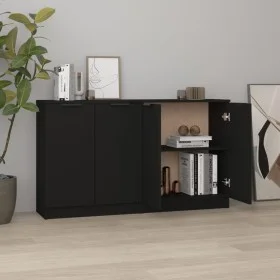 Sideboards 2 pcs black plywood 60x30x70 cm by vidaXL, Sideboards - Ref: Foro24-3115773, Price: 123,59 €, Discount: %