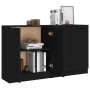 Aparadores 2 uds madera contrachapada negro 60x30x70 cm de vidaXL, Aparadores - Ref: Foro24-3115773, Precio: 125,14 €, Descue...