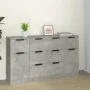 Set de aparador 3 piezas madera contrachapada gris hormigón de vidaXL, Aparadores - Ref: Foro24-3115823, Precio: 162,84 €, De...