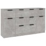 Set de aparador 3 piezas madera contrachapada gris hormigón de vidaXL, Aparadores - Ref: Foro24-3115823, Precio: 168,75 €, De...