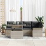 Conjunto de sofá de jardín 6 pcs Gris Claro ratán sintético en Sofás de exterior | Comprar online en Foru.es