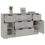 Set de aparador 3 piezas madera contrachapada gris hormigón de vidaXL, Aparadores - Ref: Foro24-3115823, Precio: 168,75 €, De...