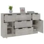 Set de aparador 3 piezas madera contrachapada gris hormigón de vidaXL, Aparadores - Ref: Foro24-3115823, Precio: 162,84 €, De...