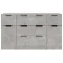 Set de aparador 3 piezas madera contrachapada gris hormigón de vidaXL, Aparadores - Ref: Foro24-3115823, Precio: 162,84 €, De...