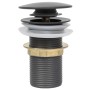 Desagüe de empuje sin función desbordamiento gris 6,4x6,4x9,1cm de vidaXL, Grifos - Ref: Foro24-149063, Precio: 14,83 €, Desc...