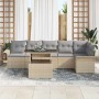 Conjunto de sofá de jardín 7 pcs Beige ratán sintético en Sofás de exterior | Comprar online en Foru.es