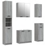 Set de muebles de baño 5 pzas madera contrachapada gris sonoma de vidaXL, Muebles de baño - Ref: Foro24-3115858, Precio: 293,...