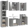 Set de muebles de baño 5 pzas madera contrachapada gris sonoma de vidaXL, Muebles de baño - Ref: Foro24-3115858, Precio: 287,...
