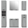 Set de muebles de baño 5 pzas madera contrachapada gris sonoma de vidaXL, Muebles de baño - Ref: Foro24-3115858, Precio: 293,...
