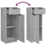 Set de muebles de baño 5 pzas madera contrachapada gris sonoma de vidaXL, Muebles de baño - Ref: Foro24-3115858, Precio: 293,...