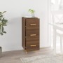 Aparador madera de ingeniería marrón roble 34,5x34x90 cm de vidaXL, Aparadores - Ref: Foro24-817410, Precio: 56,07 €, Descuen...