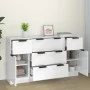 Set de aparador 3 piezas madera contrachapada blanco brillante de vidaXL, Aparadores - Ref: Foro24-3115824, Precio: 195,34 €,...