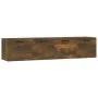 Armarios pared 2 uds contrachapada roble ahumado 60x36,5x35cm de vidaXL, Taquillas y armarios de almacenamiento - Ref: Foro24...