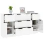 Set de aparador 3 piezas madera contrachapada blanco brillante de vidaXL, Aparadores - Ref: Foro24-3115824, Precio: 195,34 €,...