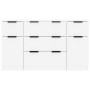 Set de aparador 3 piezas madera contrachapada blanco brillante de vidaXL, Aparadores - Ref: Foro24-3115824, Precio: 198,72 €,...