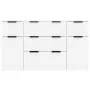 Set de aparador 3 piezas madera contrachapada blanco brillante de vidaXL, Aparadores - Ref: Foro24-3115824, Precio: 195,34 €,...