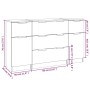 Set de aparador 3 piezas madera contrachapada blanco brillante de vidaXL, Aparadores - Ref: Foro24-3115824, Precio: 198,72 €,...