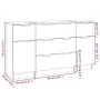 Set de aparador 3 piezas madera contrachapada blanco brillante de vidaXL, Aparadores - Ref: Foro24-3115824, Precio: 195,34 €,...