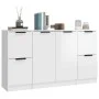 Aparadores 3 uds madera contrachapada blanco brillo de vidaXL, Aparadores - Ref: Foro24-3115848, Precio: 156,94 €, Descuento: %
