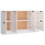 Aparadores 3 uds madera contrachapada blanco brillo de vidaXL, Aparadores - Ref: Foro24-3115848, Precio: 162,64 €, Descuento: %