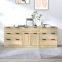 Aparador de 3 piezas madera contrachapada color roble Sonoma de vidaXL, Aparadores - Ref: Foro24-3115798, Precio: 223,89 €, D...