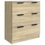 Aparador de 3 piezas madera contrachapada color roble Sonoma de vidaXL, Aparadores - Ref: Foro24-3115798, Precio: 223,89 €, D...