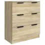 Aparador de 3 piezas madera contrachapada color roble Sonoma de vidaXL, Aparadores - Ref: Foro24-3115798, Precio: 220,38 €, D...