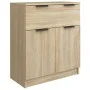 Aparador de 3 piezas madera contrachapada color roble Sonoma de vidaXL, Aparadores - Ref: Foro24-3115798, Precio: 220,38 €, D...