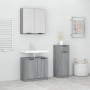 Set de muebles de baño 3 pzas madera contrachapada gris sonoma de vidaXL, Muebles de baño - Ref: Foro24-3115874, Precio: 173,...