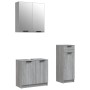 Set de muebles de baño 3 pzas madera contrachapada gris sonoma de vidaXL, Muebles de baño - Ref: Foro24-3115874, Precio: 173,...