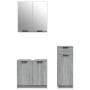 Set de muebles de baño 3 pzas madera contrachapada gris sonoma de vidaXL, Muebles de baño - Ref: Foro24-3115874, Precio: 173,...