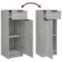 Set de muebles de baño 3 pzas madera contrachapada gris sonoma de vidaXL, Muebles de baño - Ref: Foro24-3115874, Precio: 173,...