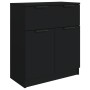 Aparador de 3 piezas madera contrachapada negro de vidaXL, Aparadores - Ref: Foro24-3115797, Precio: 229,17 €, Descuento: %