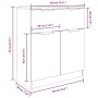 Aparador de 3 piezas madera contrachapada negro de vidaXL, Aparadores - Ref: Foro24-3115797, Precio: 229,17 €, Descuento: %