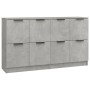 Aparadores 2 uds madera contrachapada gris hormigón 60x30x70 cm de vidaXL, Aparadores - Ref: Foro24-3115807, Precio: 115,58 €...