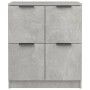 Aparadores 2 uds madera contrachapada gris hormigón 60x30x70 cm de vidaXL, Aparadores - Ref: Foro24-3115807, Precio: 115,58 €...