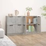 Aparadores 2 uds madera contrachapada gris hormigón 60x30x70 cm de vidaXL, Aparadores - Ref: Foro24-3115807, Precio: 115,58 €...