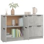 Aparadores 2 uds madera contrachapada gris hormigón 60x30x70 cm de vidaXL, Aparadores - Ref: Foro24-3115807, Precio: 115,58 €...